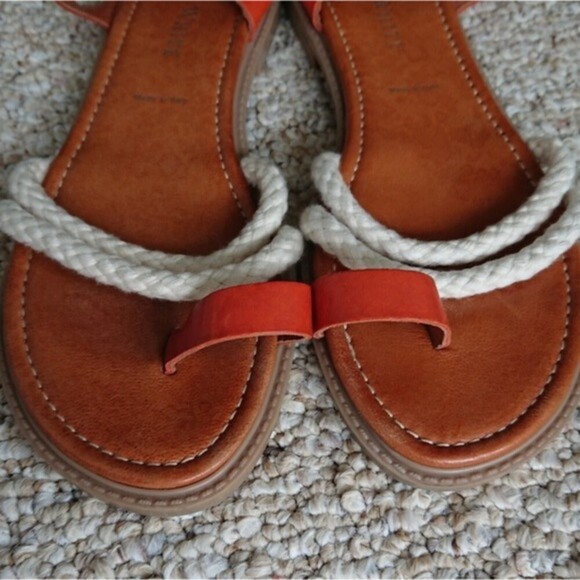 Ron White Saralie Braided Toe Strap Sandal In Orange & Brown size 9.5 - Picture 5 of 12